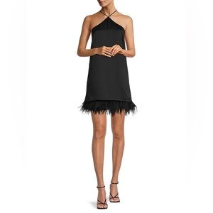 NEVER WORN Michael Kors Black Triangle Feather Dress